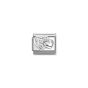 Nomination Classic Silver Plain and Zirconia Raised Hearts Charm 330304/47