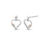 Clogau Past Present Future Heart Silver Earrings 3SPPF0800