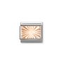Nomination Classic Rose Gold Etched Sunburst Charm. Item code 430101/56