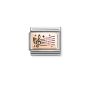 Nomination Classic Rose Gold Treble Clef and Notes Charm 430204/06