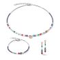 Coeur De Lion Sparkling Dot Gemstone Necklace with set - Multicolour Vintage