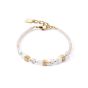 Coeur De Lion Mini Cubes Bracelet Gold White 4565301416