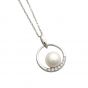 Jersey Pearl Circle Freshwater Pearl Pendant