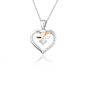 Clogau Kiss White Topaz Heart Pendant