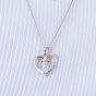 Clogau Kiss White Topaz Heart Pendant