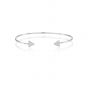 Sif Jakobs Panzano Bangle - Silver with White Zirconia
