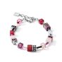 Coeur De Lion GeoCUBE Bracelet - Crystals and Gemstones Red Purple
