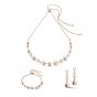 Coeur De Lion GeoCUBE Chain Necklace - Pink Aventurine Rose Gold Peach 5074100235