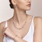 Coeur De Lion GeoCUBE Chain Necklace - Pink Aventurine Rose Gold Peach 5074100235