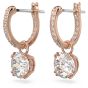 Swarovski Constella Drop Earrings - White with Rose Gold Plating 5639975