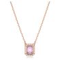 Swarovski Millenia Octagon Cut Pendant - Purple with Rose Gold Plating 5640291