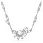 Swarovski Gema Flower Necklace - White with Rhodium Plating 5644683