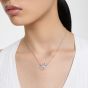 Swarovski Volta Small Bow Necklace - White with Rhodium Plating 5647583