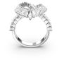 Swarovski Matrix Ring - White with Rhodium Plating