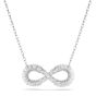 Swarovski Hyperbola Infinity Pendant - White with Rhodium Plating 5679434