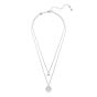 Swarovski Meteora Layered Pendant - White with Rhodium Plating 5684244