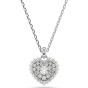 Swarovski Hyperbola Heart Pendant - Rhodium Plated 5684386
