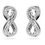 Swarovski Hyperbola Infinity Stud Earrings - White with Rhodium Plating 5687269