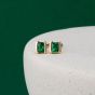 Sif Jakobs Roccanova Piccolo Earrings 18K Gold Plated with Green Zirconia
