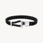 Thomas Sabo Silver Double Bracelet with Braided Black Leather - A2148-682-11-L21