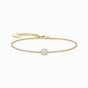 Thomas Sabo Bracelet with White Zirconia Pendant - Gold Plated - A2156-414-14-L19
