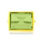 Shyla Lenny Square Gold Cocktail Ring - Soft Green