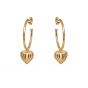 Annie Haak Lined Heart Gold Hoop Earrings