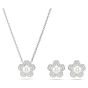 Ariana Grande x Swarovski Set Crystal Pearl Round Cut Flower - White with Rhodium Plating - 5749180