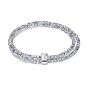 Annie Haak Looped Mini Blisski Silver Bracelet - Storm Crystal B2689-17