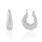 Shyla Biaritz Squiggle Silver Hoop Earrings