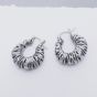 Shyla Biaritz Squiggle Silver Hoop Earrings