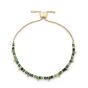 Boho Betty Harmony Gold and Ruby Zoisite Gemstone Slider Bracelet. Item code BRRUZOGLD2.