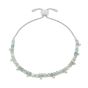 Boho Betty Harmony Aquamarine Silver Slider Bracelet. Item code BRWLAQSLVB.