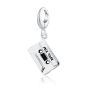 Lily Charmed Cassette Tape Charm Silver - item number CSTAPE