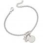 Sterling Silver Charm Bracelet - Zodiac and Disc