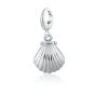 Lily Charmed Clam Shell Charm Silver - item number CSCS