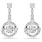 Swarovski Constella Drop Earrings Round Cut Dancing Stone - 5738194