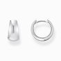 Thomas Sabo Silver Classic Hoop Earrings Chunky Trapezoidal Shape - CR740-001-21