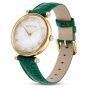 Swarovski Crystalline Wonder Watch - Green and Gold Tone with Leather Strap 5656893