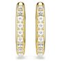 Dextera Hoop Earrings Octagon Shape - White with Gold Tone Plating 5724584