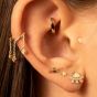 Tish Lyon 14ct Yellow Gold Disc Threadless Labret Single Earring