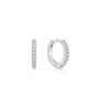 Ania Haie Sparkle Huggie Hoop Earrings - Silver - E035-17H