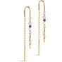 Enamel Copenhagen Viva Violet Gold Earrings. Item code E436G.