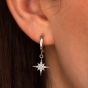 Scream Pretty Starburst Hoop Earrings - Silver SPEDSS41-PV