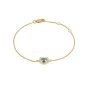 Rachel Jackson Personalised Electric Love Blue Topaz Heart Bracelet Gold EGHB1BTGP