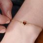 Rachel Jackson Electric Love Garnet Heart Bracelet Gold EGHB1GAGP