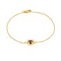Rachel Jackson Electric Love Garnet Heart Bracelet Gold EGHB1GAGP