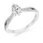 Marquise Cut Diamond Engagement Ring with Twist Band