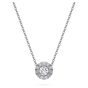 Swarovski Eternity Halo Solitaire Pendant Lab-Grown Diamonds 0.23ct Round Shape Sterling Silver - 5697105