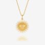 Rachel Jackson Personalised Art Deco Sun Necklace Gold GDN8GP